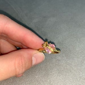 Juicy Couture Pink heart ring with bow